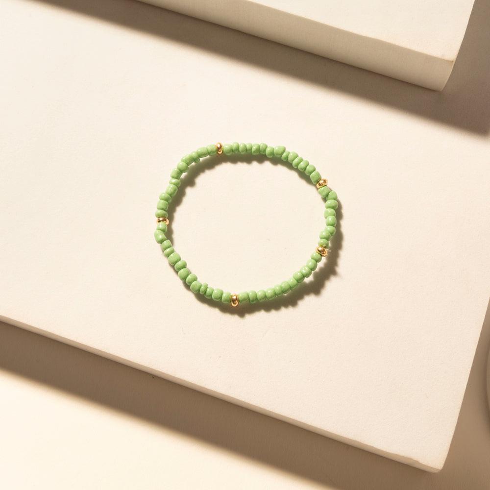 Myra Palomino Shine Stack Bracelet in Frost Green