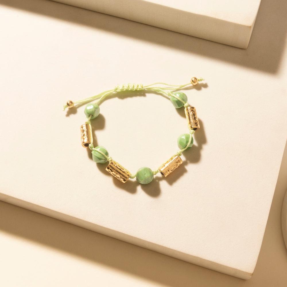 Myra Palomino Shine Stack Bracelet in Frost Green