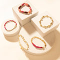 Myra Wildflower Sunshine Stack Bracelet in Carnival Pink