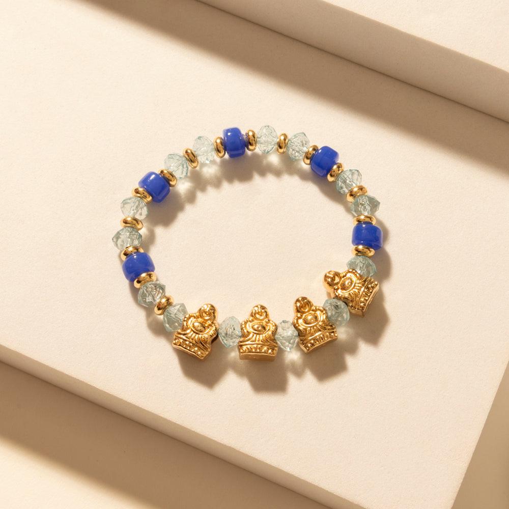Myra Gilded Lasso Stack Bracelet in Arena Blue