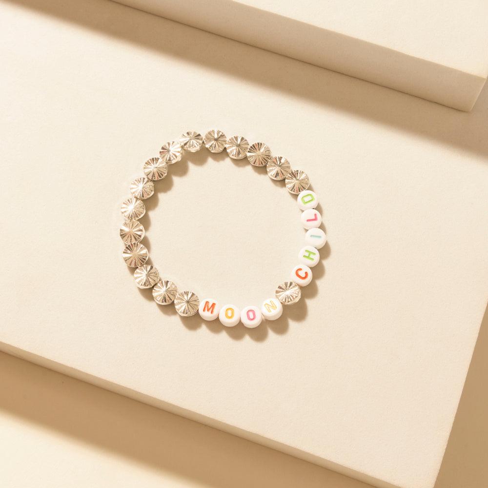 Myra Iron Moon Stack Bracelet in Blue Forge