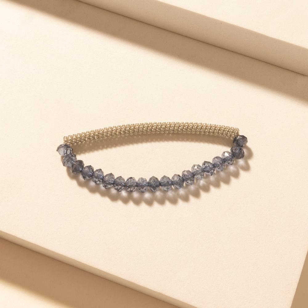 Myra Iron Moon Stack Bracelet in Blue Forge