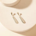 Myra Lariat Mesh Sterling Silver Earrings in Dusty Chrome