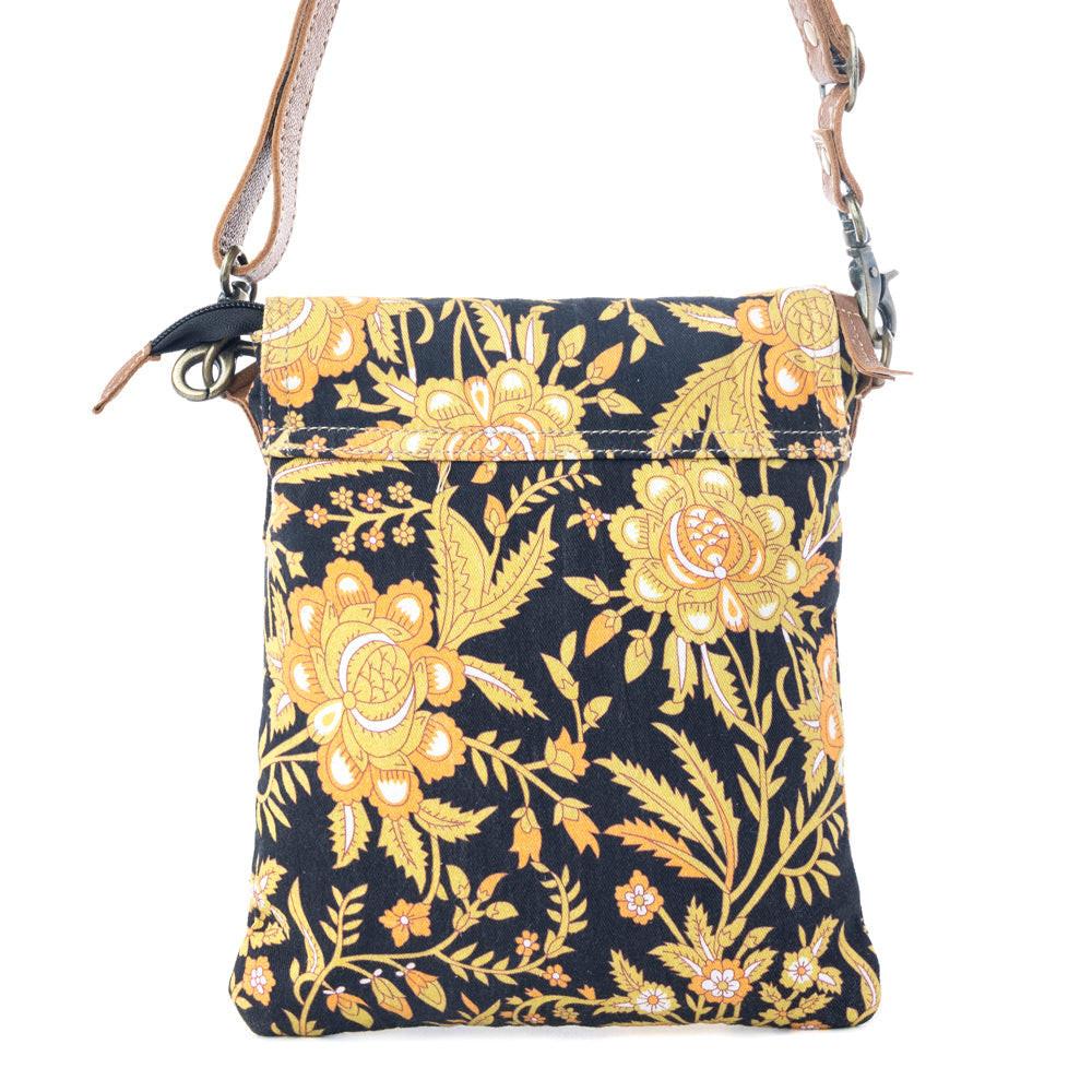 Myra Sunlit Grove Crossbody Bag in Golden Noir