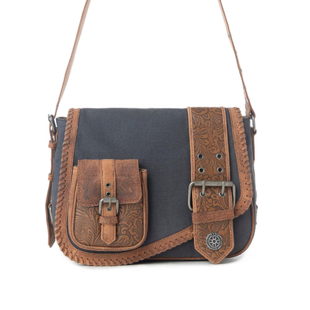 Myra Outlaw's Travels Leather Shoulder Bag in Copper Tan