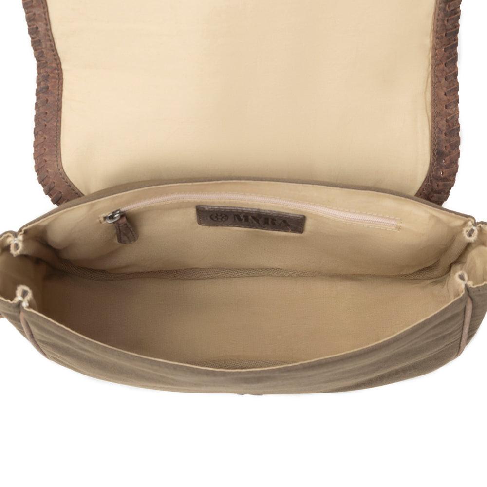Myra Outlaw's Travels Leather Shoulder Bag in Rodeo Olive