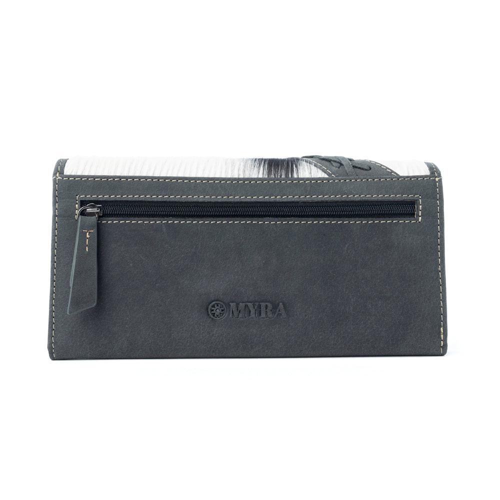 Myra High Noon Eclipse Hairon Leather Wallet in Moonlight Ivory