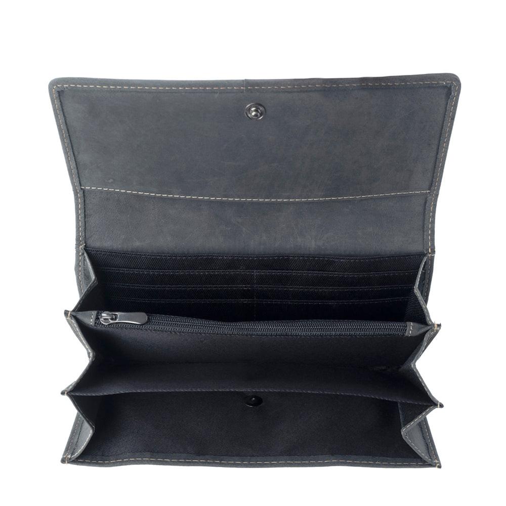 Myra High Noon Eclipse Hairon Leather Wallet in Moonlight Ivory