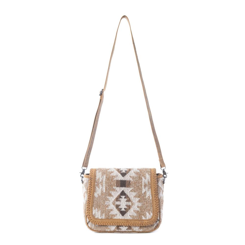 Myra Rising Falcon Woven Shoulder Bag in Prairie Sand