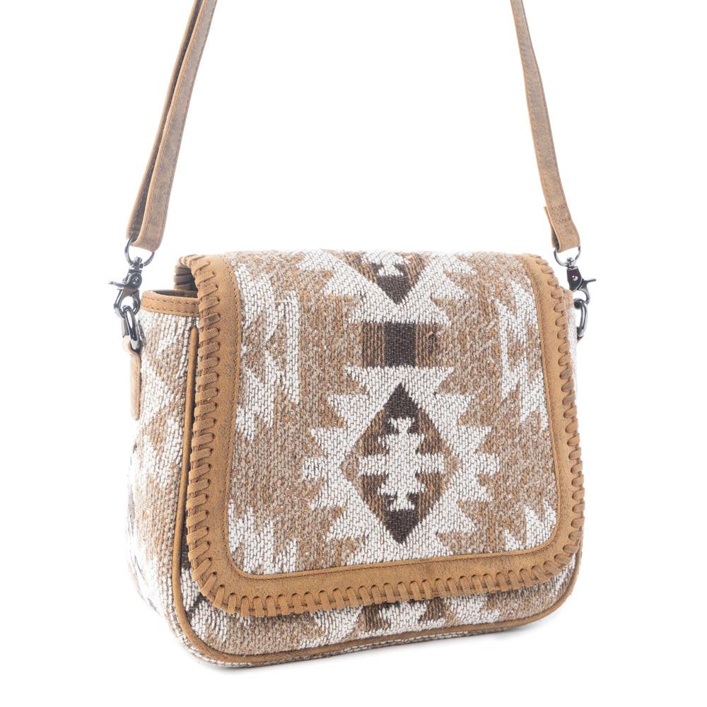 Myra Rising Falcon Woven Shoulder Bag in Prairie Sand