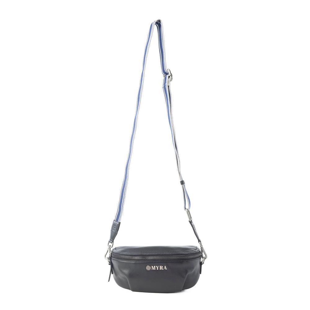 Myra Blackthorn Range Leather Fanny Pack in Sailor Black