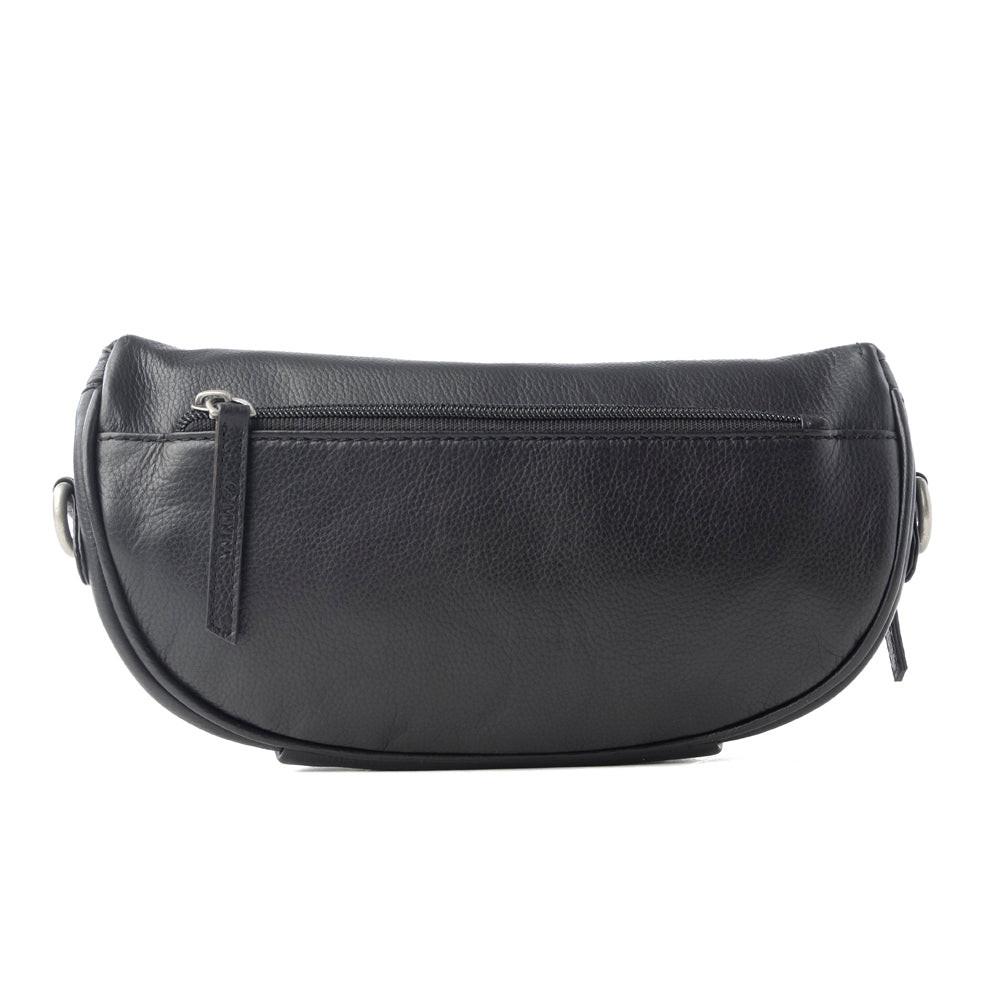 Myra Blackthorn Range Leather Fanny Pack in Sailor Black