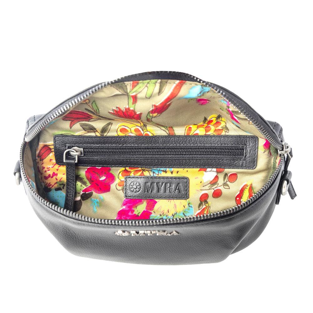 Myra Blackthorn Range Leather Fanny Pack in Sailor Black