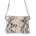 Myra Eden Mirage Leather Bag in Ivory Snake Print