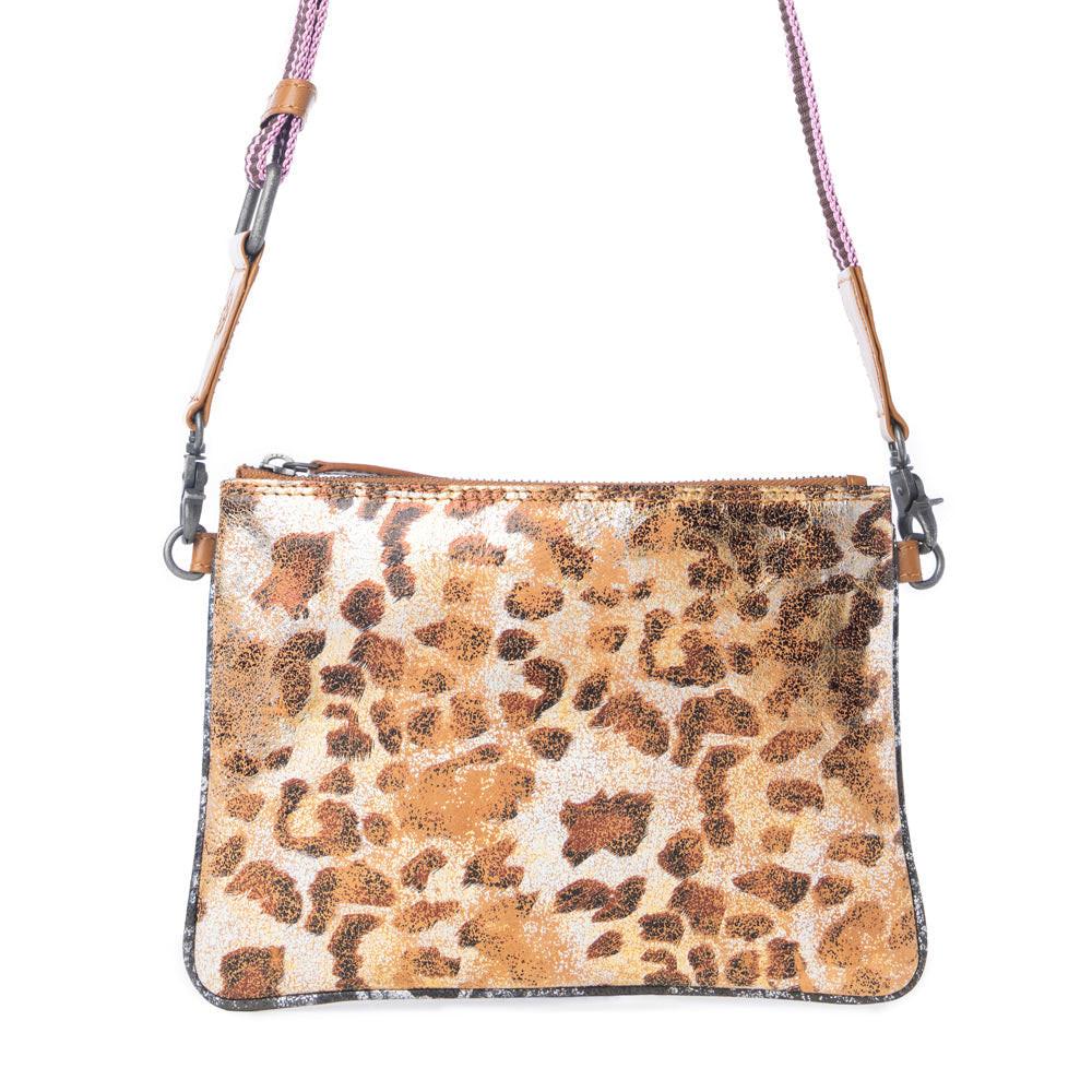 Myra Safari Dawn Leather Bag in Golden Snake Print