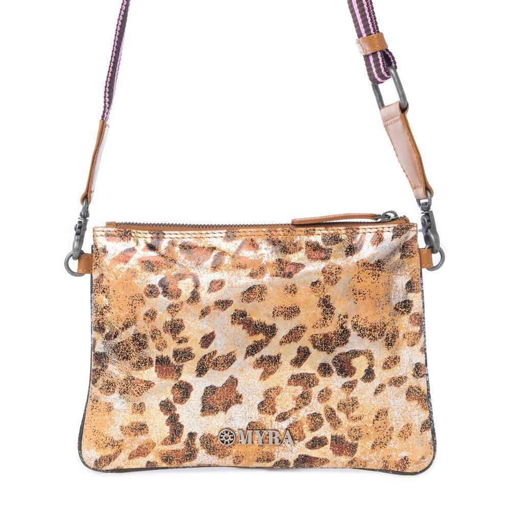 Myra Safari Dawn Leather Bag in Golden Snake Print
