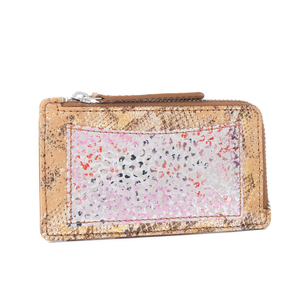 Myra Ashen Blush Leather Wallet in Mauve Snake Print