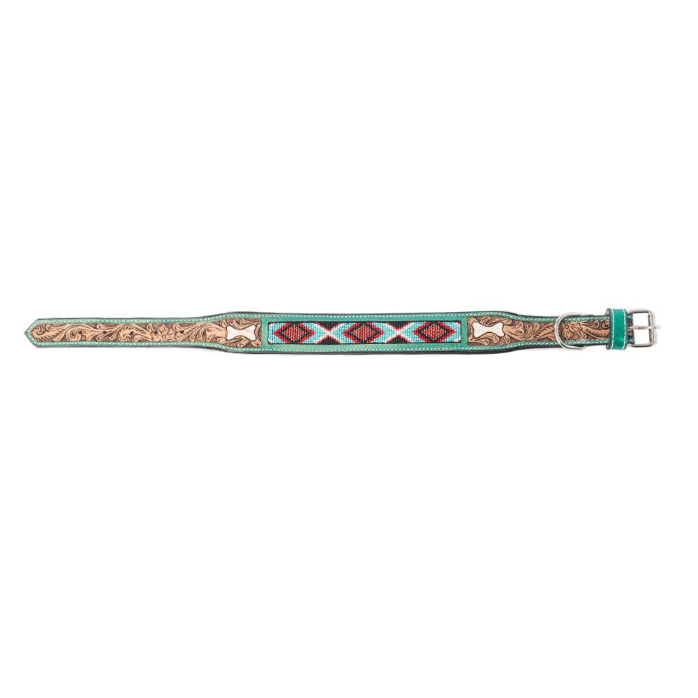Santa Fe Bone Beaded Collar in Brown
