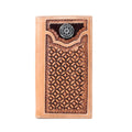 Myra Starweave Dusk Handtooled Leather Wallet for Men in Aged Sienna