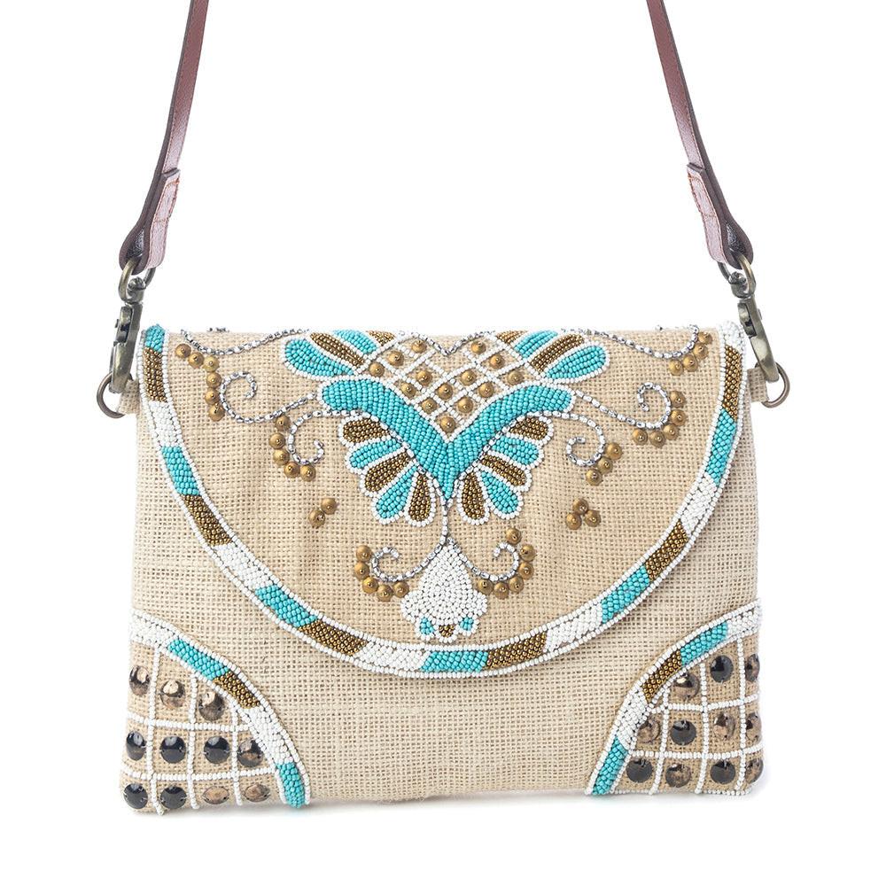 Myra Desert Phoenix Crossbody Bag in Aqua Jewel