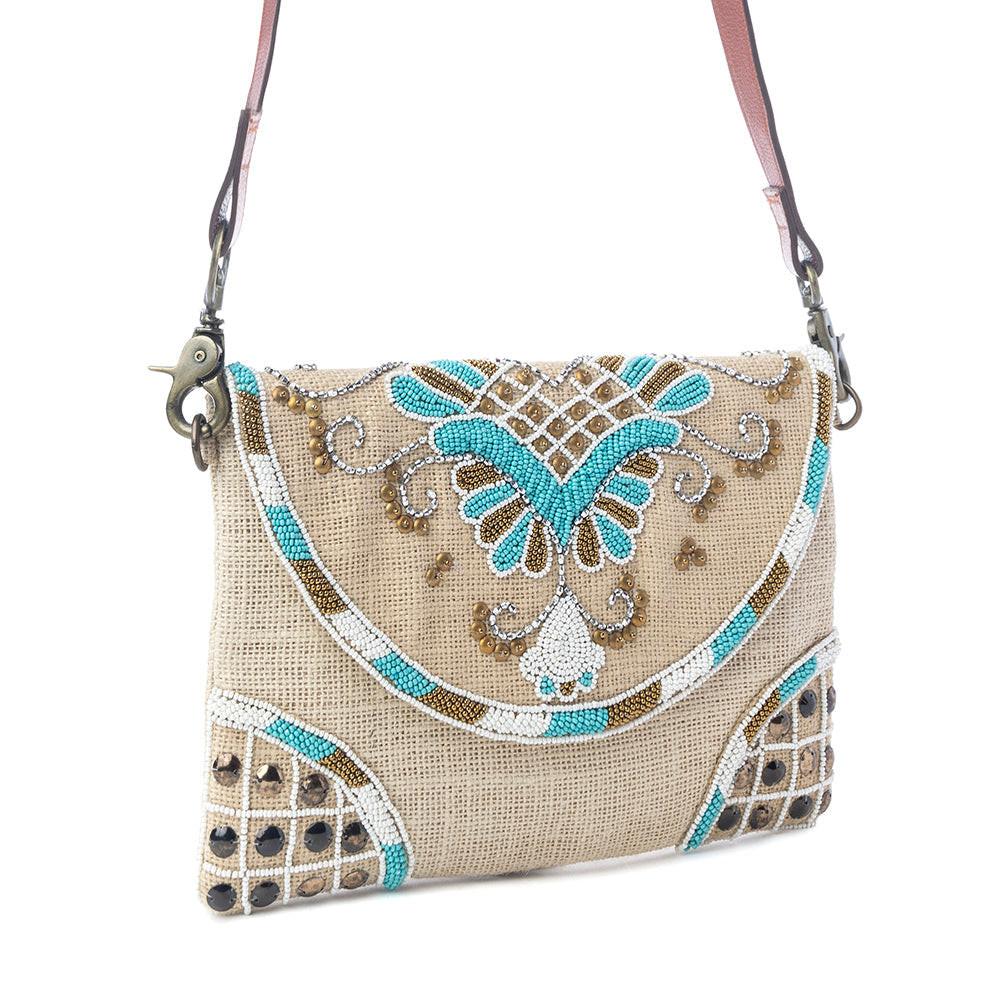 Myra Desert Phoenix Crossbody Bag in Aqua Jewel