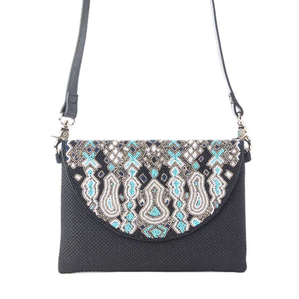 Myra Sahara Sky Crossbody Bag in Frosted Black