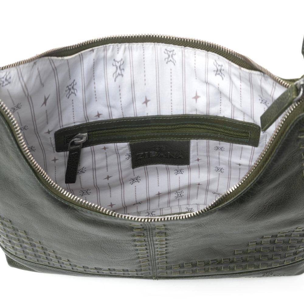 Myra Zidana Marlowe Dusk Veg Tanned Leather Bag in Twilight Smoke