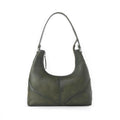 Myra Zidana Winchester Loop Veg Tanned Leather Shoulder Bag in Midnight Olive