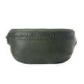 Myra Zidana Amarillo Handstitched Veg Tanned Leather Fanny Pack in Saddle Moss