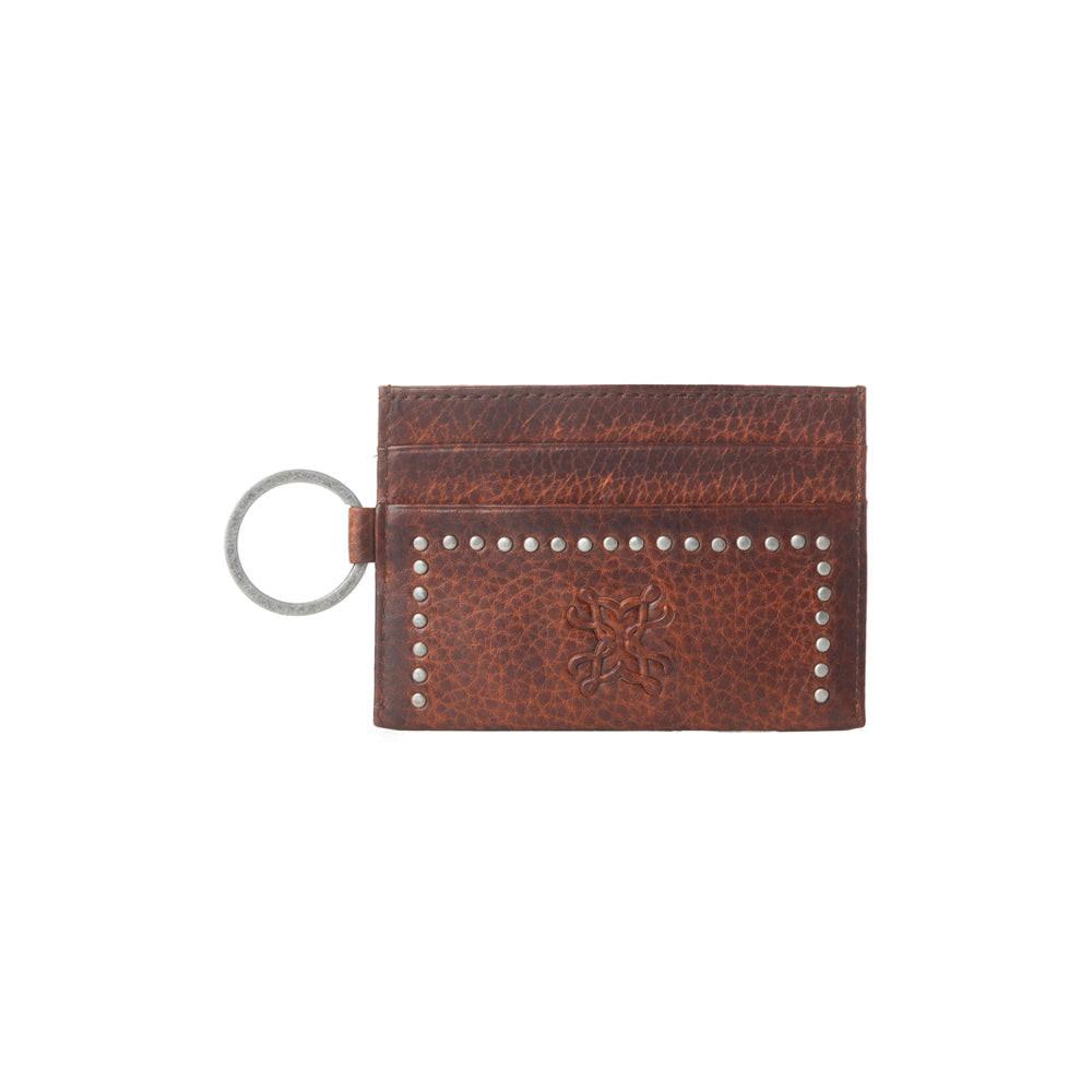 Myra Zidana Steelhoof Studded Veg Tanned Leather Wallet in Dark Timber