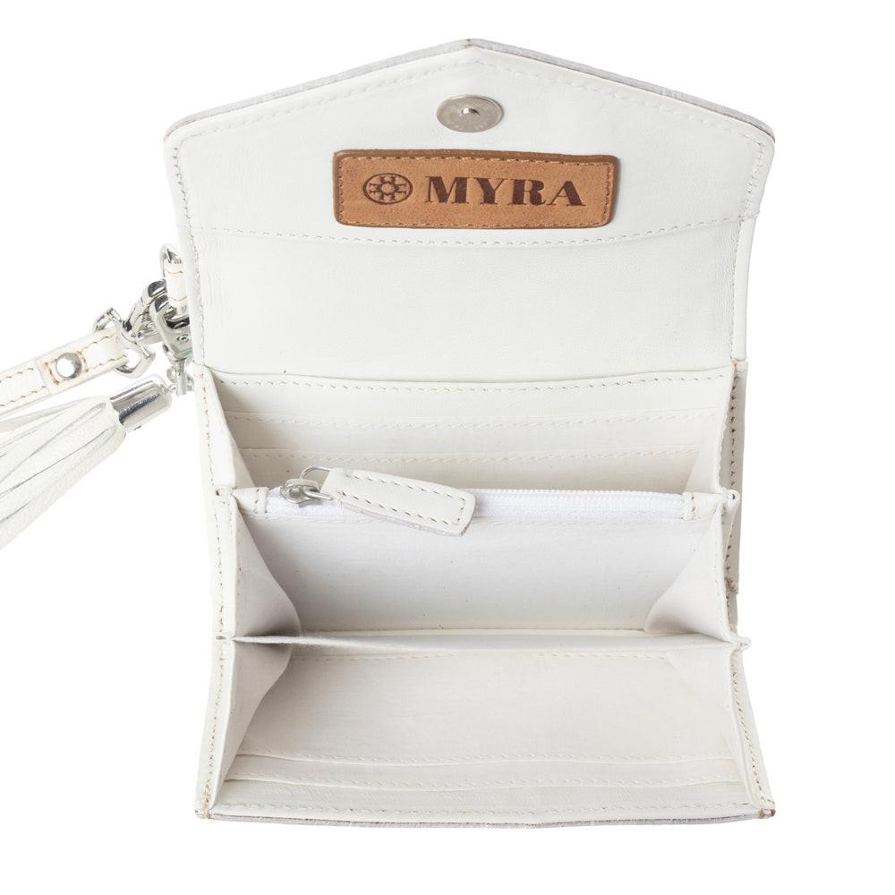 Myra Elise Handtooled Leather Wallet in Western Cyan
