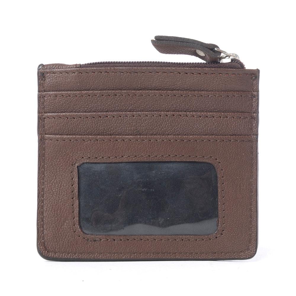 Myra Briar Creek Handtooled Leather Credit Card Holder in Sage Tan