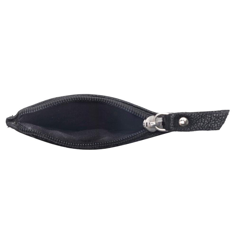 Myra Briar Creek Handtooled Leather Credit Card Holder in Ebony Caramel