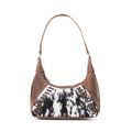 Myra Redrock Vale Embossed Leather Bag in Tobacco Cream