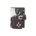 Myra Monsoon Ink Hairon Leather Credit Card Holder in Dust Black