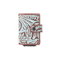 Myra Palamino Bloom Leather Credit Card Holder in Canyon Teal