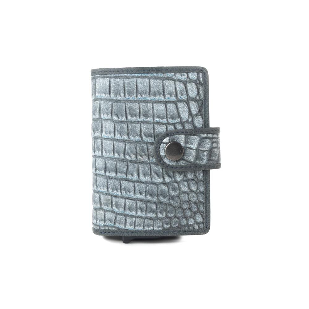 Myra Silver Creek Leather Credit Card Holder in Ashen Grey