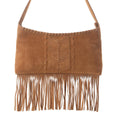 Myra Sierra Suede Fringed Leather Bag in Western Tan