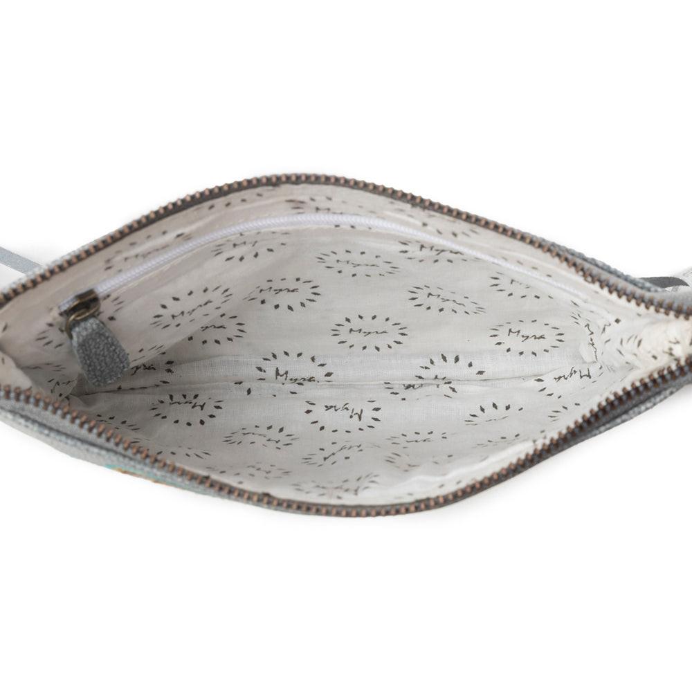 Myra ThunderFly Fringed Leather Bag in Silver Dust