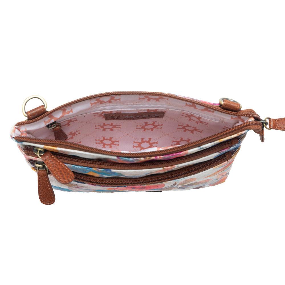 Myra Maple Ridge Cotton & Leather Crossbody Bag in Painted Ivory