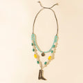 Myra The Long Walk Layered Necklace in Turquoise