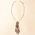 Myra Sky and Coral in necklace in Turquoise