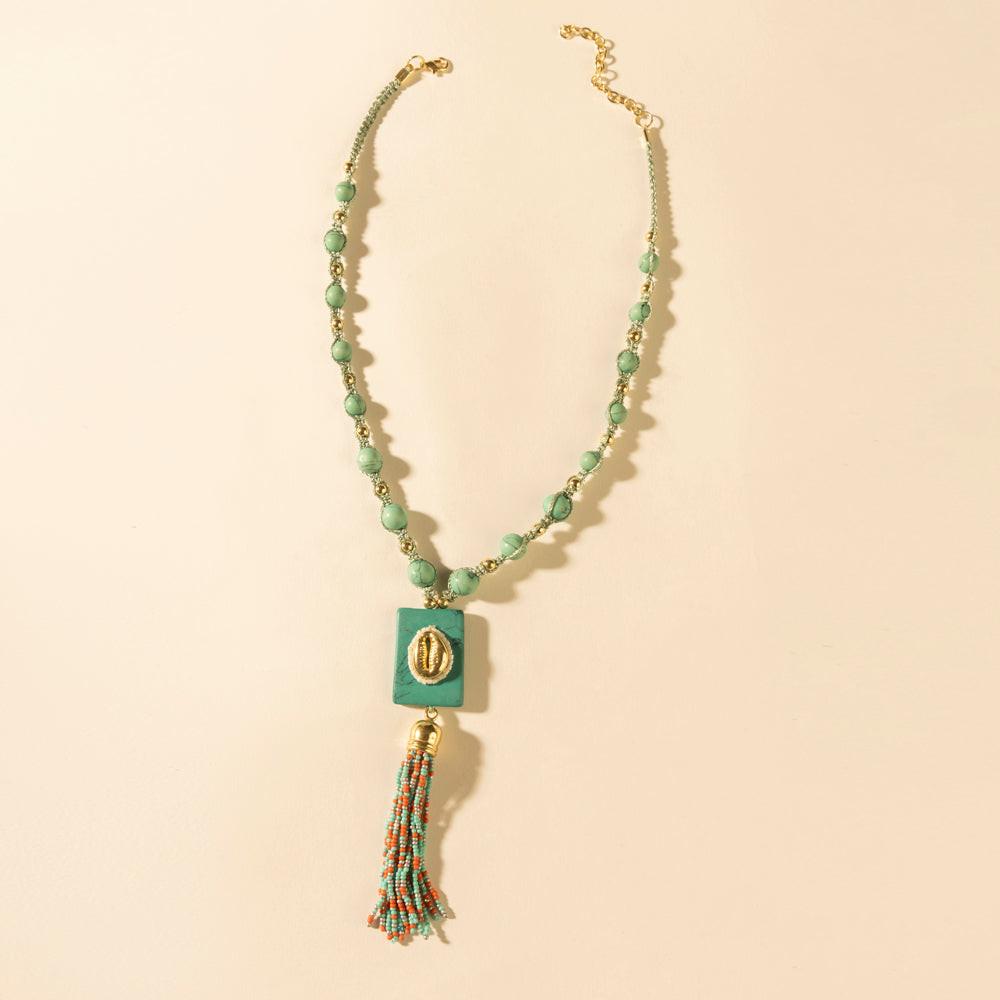 Myra Sun strung beaded necklace in Turquoise