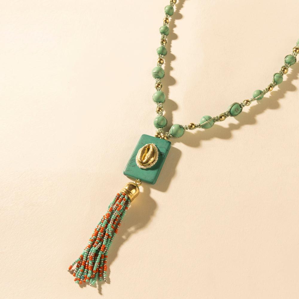 Myra Sun strung beaded necklace in Turquoise
