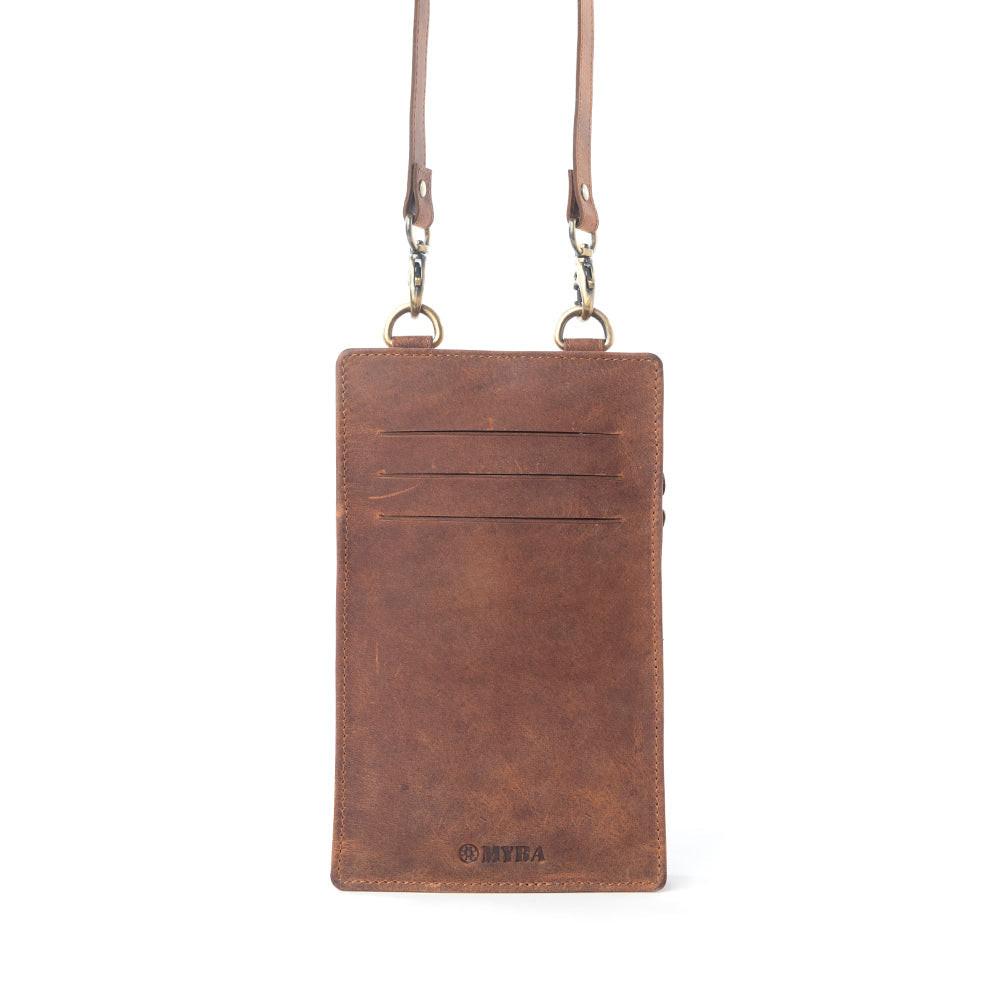 Myra Duneland Rise Handtooled Bag in Brindle Ivory