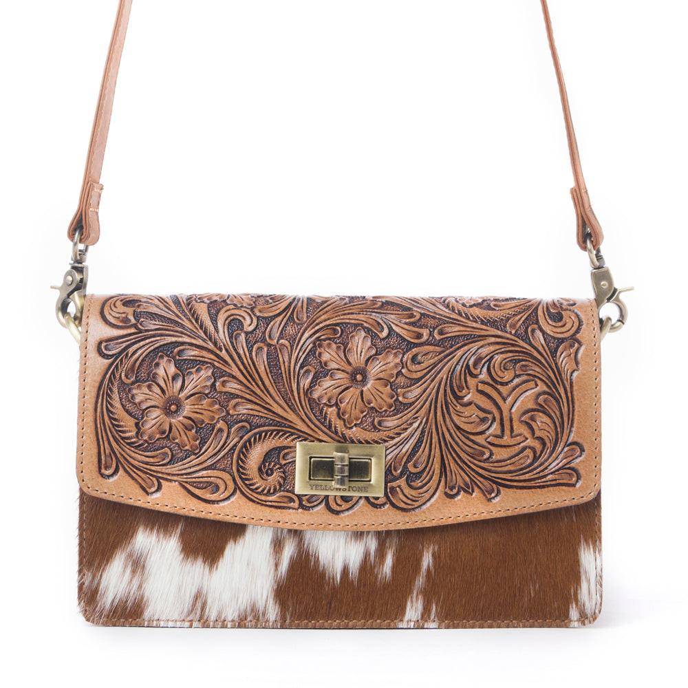 Myra Yellowstone Russet Valley Handtooled Bag in Warm Chestnut