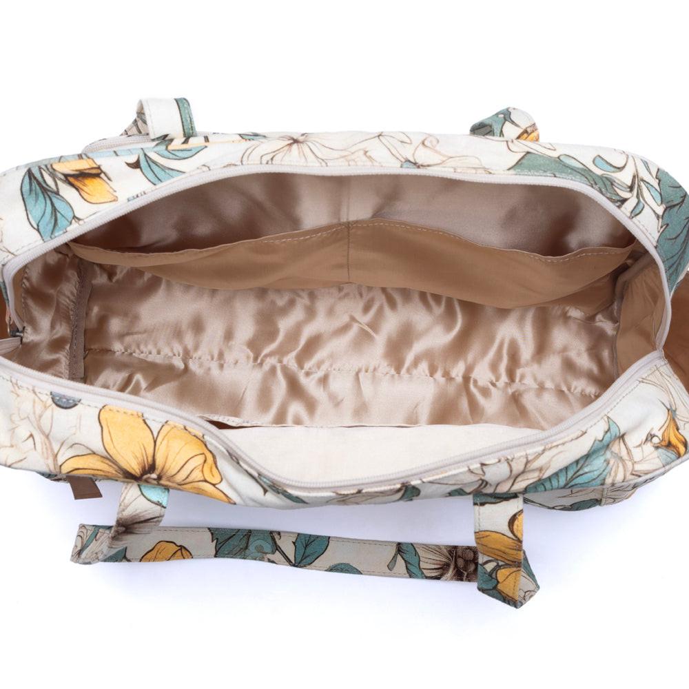 Myra Sunnyfield Cotton Diaper Bag in Ochre Fern