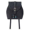 Myra Yellowstone Ironwood Studded Suede Leather Concealed Carry Bag in Shadow Black