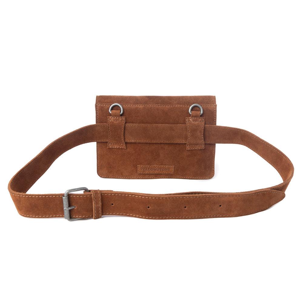 Myra Yellowstone Highland Range Suede Leather Belt Bag in Desert Tan