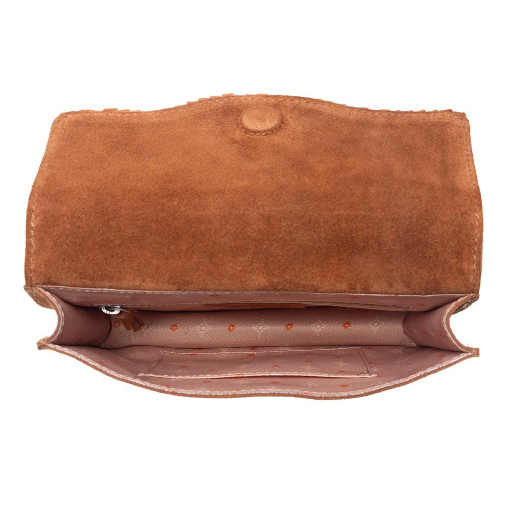 Myra Yellowstone Highland Range Suede Leather Belt Bag in Desert Tan